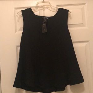 NWT Ashley Stewart peplum black Top